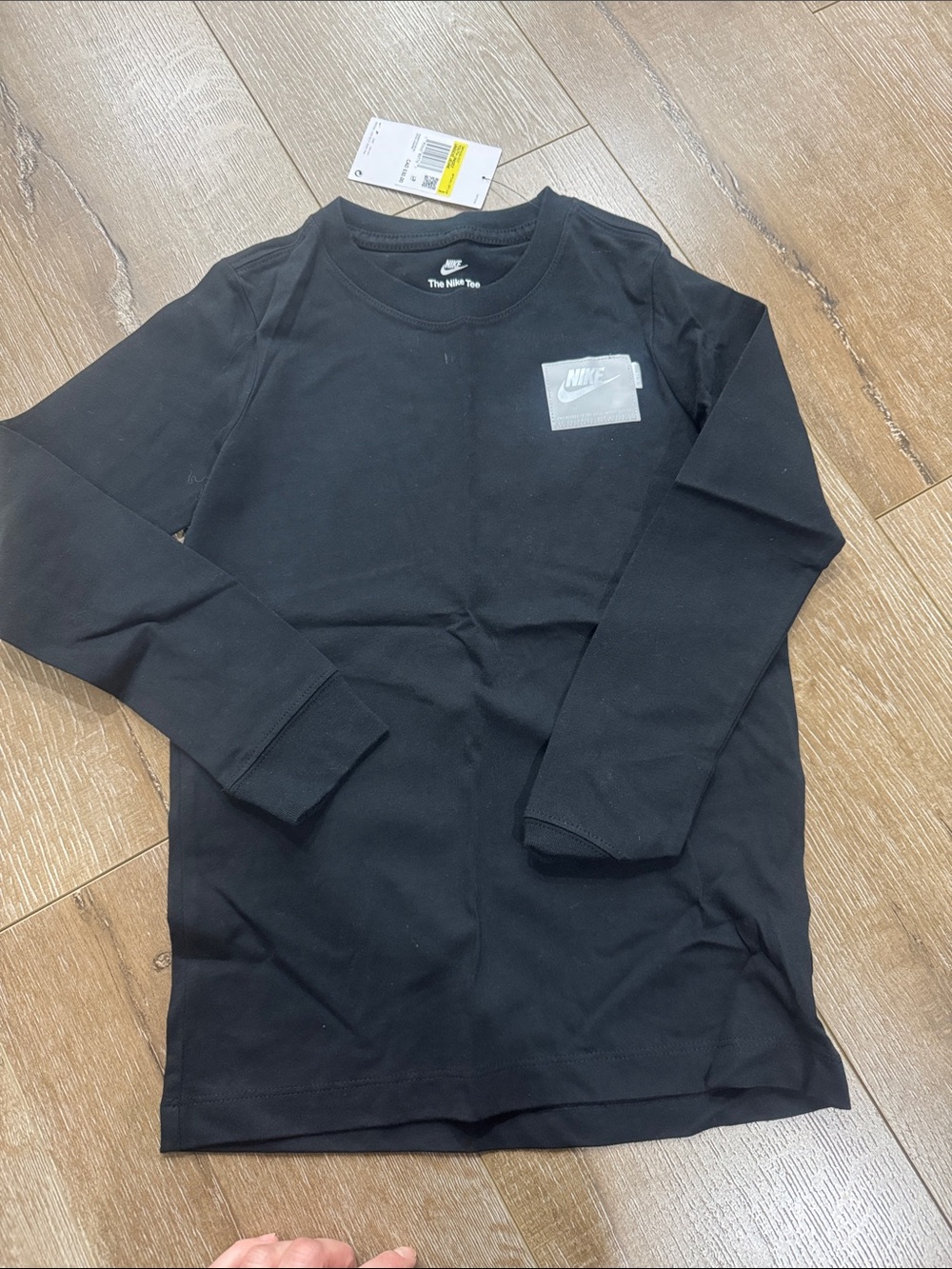 Nike Black Long-Sleeve Logo Tee